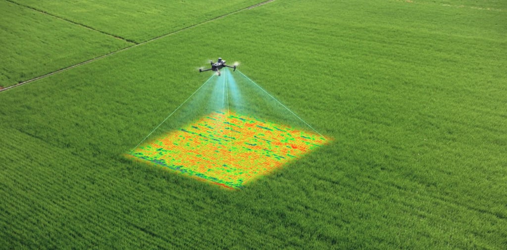Agricultural Intelligence showing crop monitoring through satellite imagery